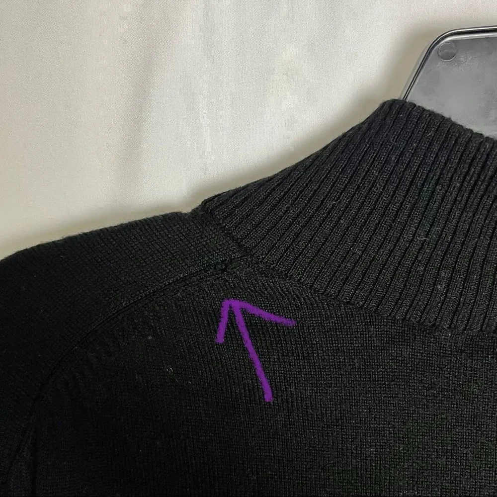 Express Merino Wool Cardigan Pullover Black Size L